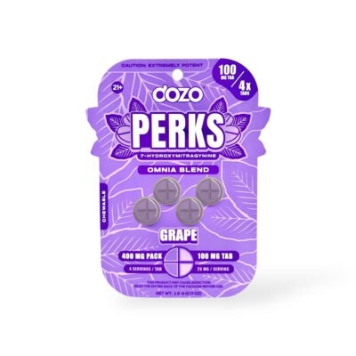 Dozo Perks Extreme Potency 7-OH Omnia Grape 100mg Per Tablet
