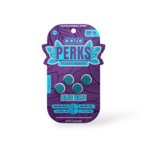 Dozo Perks Extremely Potent Pseudoindoxyl Chewable Tablet Blue Razz 100mg Per Tablet