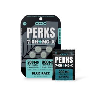 dozo Perks 7-OH + MG-X Chewable Tablets Blue Razz 200mg
